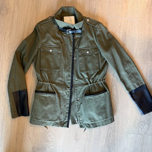 MAJE Military Style Khaki Green Jacket - Size S - Picture 6 of 10